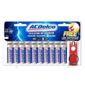 40 of ACDelco Alkaline Batteries with 2 Free Keychains AC070