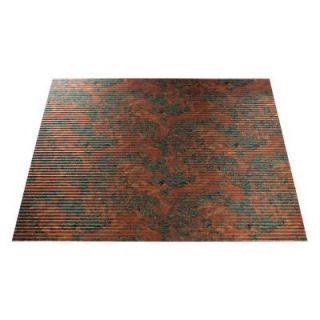Fasade Rib 2 ft. x 2 ft. Copper Fantasy Lay in Ceiling Tile L65 11