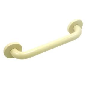 WingIts Premium 18 in. x 1.25 in. Polyester Painted Stainless Steel Grab Bar in Bone (21 in. Overall Length) WGB5YS18BO