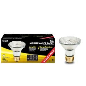 Feit Electric 50 Watt Halogen PAR20 Flood Light Bulb (6 Pack) 50PAR20/QFL/MP/6