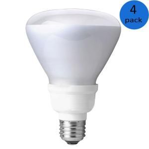 EcoSmart 65W Equivalent Soft White (2700K) R30 CFL Flood Light Bulb (4 Pack) ES9R314IB2YOW