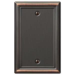 Amerelle Chelsea 1 Blank Wall Plate   Aged Bronze 149BDB