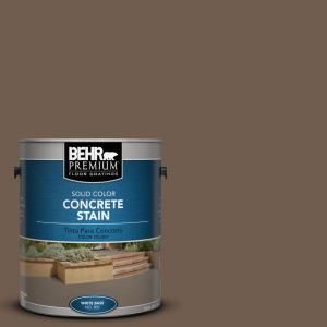 BEHR Premium 1 Gal. #PFC 35 Rich Brown Solid Color Concrete Stain 83001