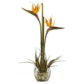Nearly Natural 19 in. Tropical Bird of Paradise Silk Flower Arrangement DISCONTINUED 1052