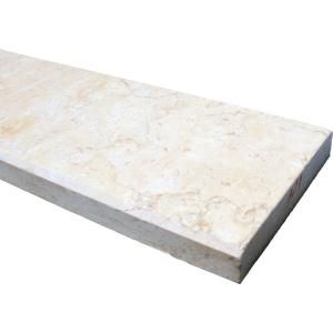 MS International Beige Double Bevelled Threshold 4 in. x 36 in. Polished Limestone Floor and Wall Tile THD1BE4X36DB