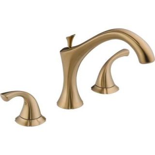 Delta Addison 2 Handle Roman Tub Trim Kit Only in Champage Bronze (Valve not included) T2792 CZ