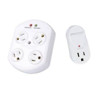 360 Electrical 4 Outlet 360 Degree Rotating Surge Protector with Compact Surge Protector 36096