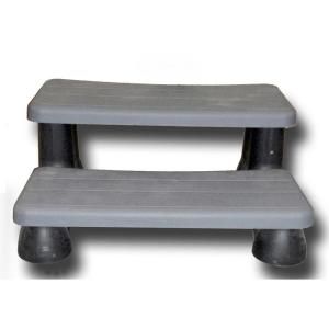 Smart Spa Two Toned Spa Side Vinyl Step in Gray DMSTEP