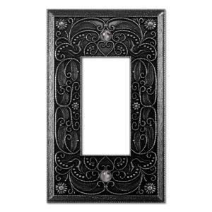 Creative Accents Arabesque 1 Decorator Wall Plate   Antique Pewter 9DCP117
