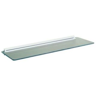 Knape & Vogt 8 in. x 24 in. White Glass Decorative Shelf Kit 89 WH 10824