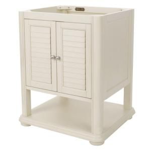 Xylem Islander 24 in. W x 21 in. D x 34 in. H Vanity Cabinet Only in Tropical White   DISCONTINUED V ISLANDER 24WT