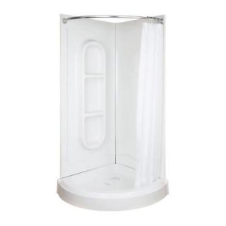 ASB Freesia 38 in. x 38 in. x 78 in. Shower Kit in White 455020