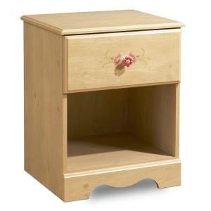 South Shore Furniture Lilly Rose Romantic Pine Nightstand 3272062