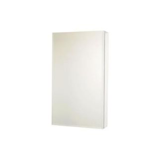 MAAX Optimal 15 in. x 30 in. Recessed or Surface Mount Mirrored Medicine Cabinet in Satin Nickel 105610 801 171 000