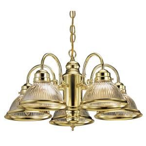 Design House Millbridge 5 Light Polished Brass Chandelier 500546