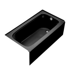 KOHLER Bancroft 5 ft. Right Hand Drain Acrylic Bathtub in Black K 1150 RA 7