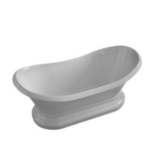 Universal Tubs Ivory 5.9 ft. Center Drain Bathtub in White HD3471RS