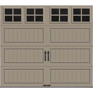Clopay Gallery Collection 8 ft. x 7 ft. 18.4 R Value Intellicore Insulated Sandstone Garage Door with SQ22 Window GR2LU_ST_SQ22