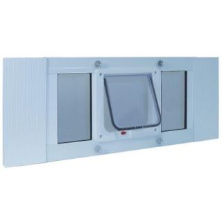 Ideal Pet 6.25 in. x 6.25 in. Small Cat Flap Plastic Frame Door for Installation Into 23 to 28 in. Wide Sash Window 23SWDCF