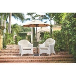 Martha Stewart Living Lake Adela Patio Chat Chairs with Wheat Cushions (2 Pack) 1929010830