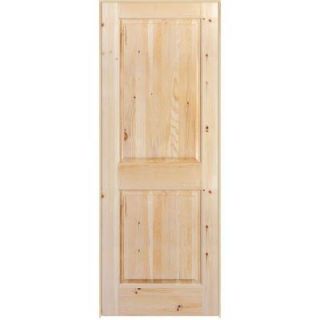 Masonite Smooth 2 Panel Hollow Core Unfinished Knotty Pine Prehung Interior Door 97857