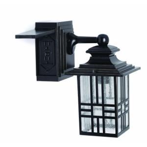 Hampton Bay Mission Style Exterior Wall Lantern with Built in Electrical Outlet (GFCI) 30264