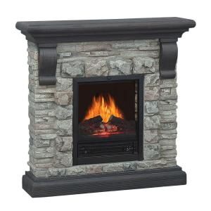 Quality Craft 40 in. Electric Fireplace in Gray Stone DISCONTINUED SOMP 2100