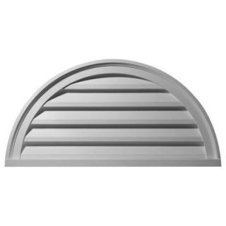 Ekena 2 in. x 40 in. x 20 in. Decorative Half Round Gable Louver Vent GVHR40D