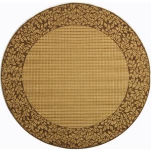 Safavieh Courtyard Natural/ Brown 5.3 ft. x 5.3 ft. Round Area Rug CY0727 3001 5R