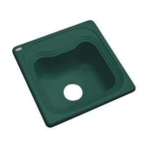 Thermocast Oxford Drop in Acrylic 16x16x7 in. 0 Hole Single Bowl Bar Sink in Rain Forest 19040
