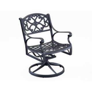 Home Styles Biscayne Black Swivel Patio Dining Chair 5554 53