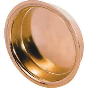 Prime Line Brass Plated Bypass Wardrobe Door Pull (2 Pack) N 6698