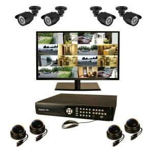 Security Labs 16 CH 1 TB Surveillance System with 8 High Res Cameras and 22 in. LED Monitor DISCONTINUED SLM460