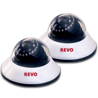 Revo 600 TVL Indoor Dome Surveillance Cameras with BNC Conversion Kits (2 Pack) RCDS30 2BNDL2