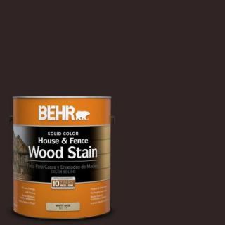 BEHR 1 gal. #SC 104 Cordovan Brown Solid Color House and Fence Wood Stain 03001