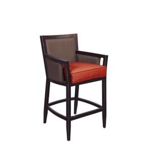 Brown Jordan Greystone Patio High Dining Chair in Cinnabar (2 Pack) MT005 DB 5