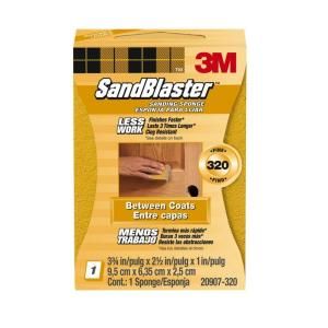 Sandblaster 3 3/4 in. x 2 1/2 in. x 1 in. 320 Grit Fine Sanding Sponge 20907 320