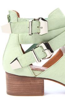 Jeffrey Campbell Boots Cut Outs in Green Snake