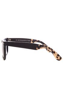 The Super Sunglasses Flat Top Sunglasses in Matte Black & Matte Puma