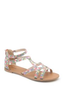 Womens Qupid Shoes   Qupid Floral Strappy Sandals