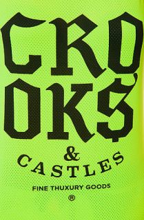 Crooks and Castles Shirt Athletica Basketball Jersey in Neon Yellow