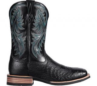 Mens Ariat Smooth Quill Quickdraw   Black Smooth Quill Ostrich/Black Crinkle Bo