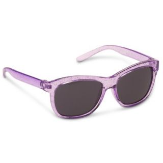 Xhilaration Girls Square Glitter Sunglasses   Purple