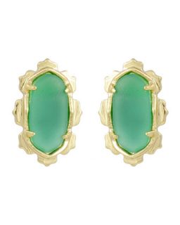 Frosted Green Shina Earrings