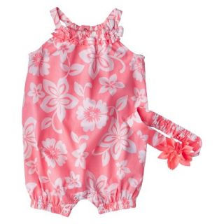 Just One YouMade by Carters Girls Romper and Headband Set   Pink 9 M