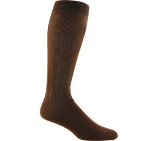 Mens Johnston & Murphy Pima Cotton Dress Socks Ribbed Over Calf (6 prs)   Brown