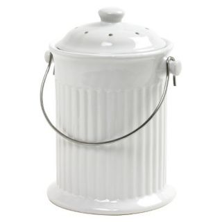 Norpro Ceramic Compost Keeper   White 4 Quart