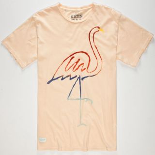 Flamingo Mens T Shirt Peach In Sizes Large, X Large, Small, Medium For Me