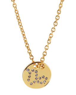 Astrology Shimmer Disc Necklace, Capricorn