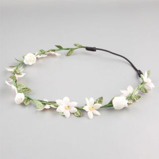 Tiny Flower Wire Headwrap Ivory One Size For Women 235378160